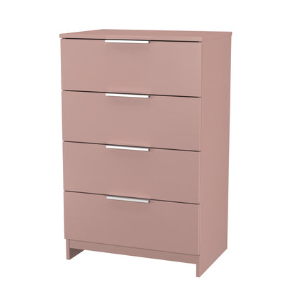 Plymouth Chest of Drawers Pink 4 Drawers 55cm