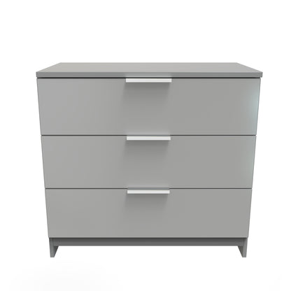 Plymouth Chest of Drawers Grey 3 Drawers 74cm