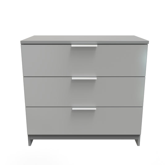 Plymouth Chest of Drawers Grey 3 Drawers 74cm