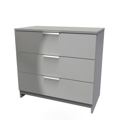 Plymouth Chest of Drawers Grey 3 Drawers 74cm