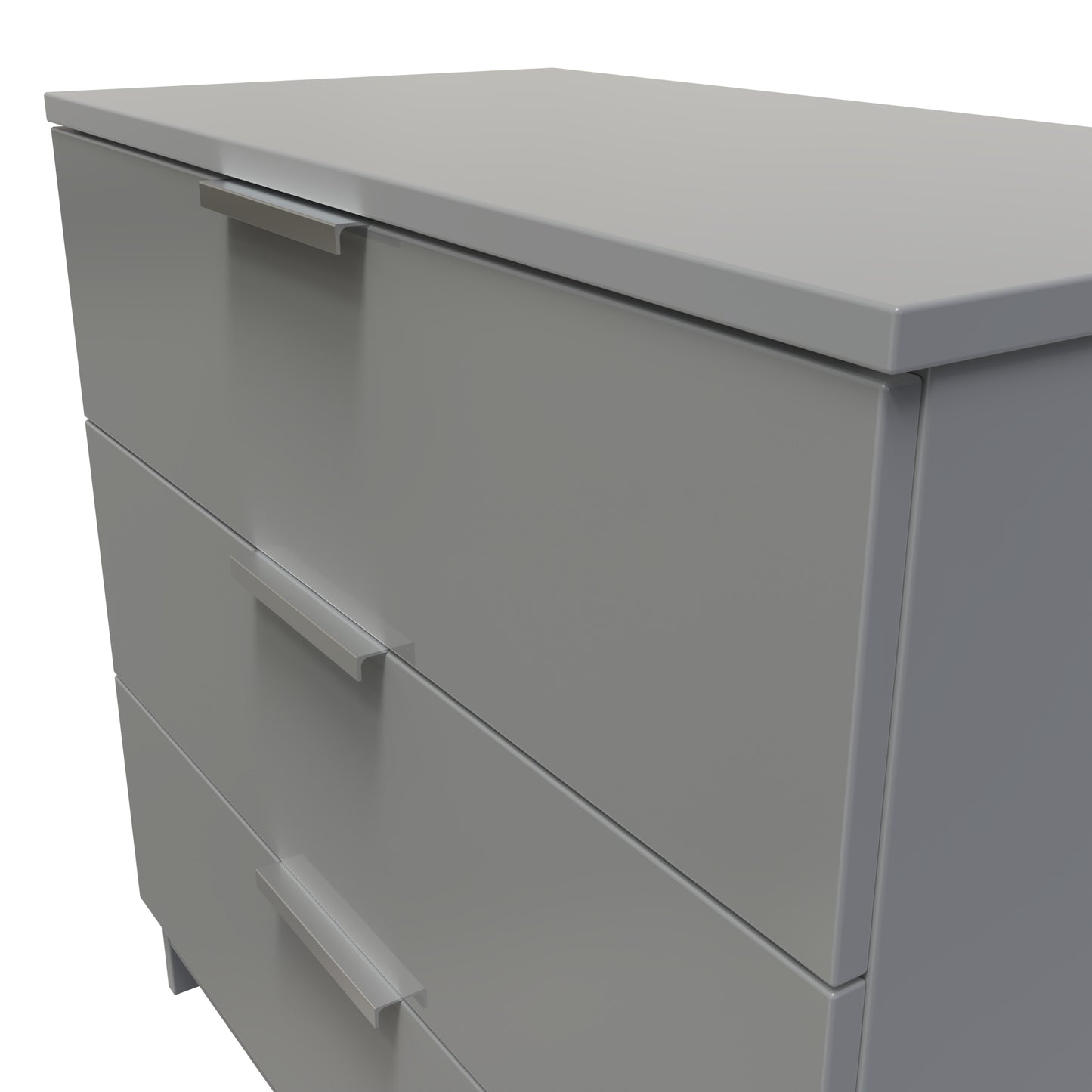 Plymouth Chest of Drawers Grey 3 Drawers 74cm