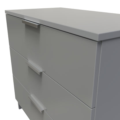 Plymouth Chest of Drawers Grey 3 Drawers 74cm