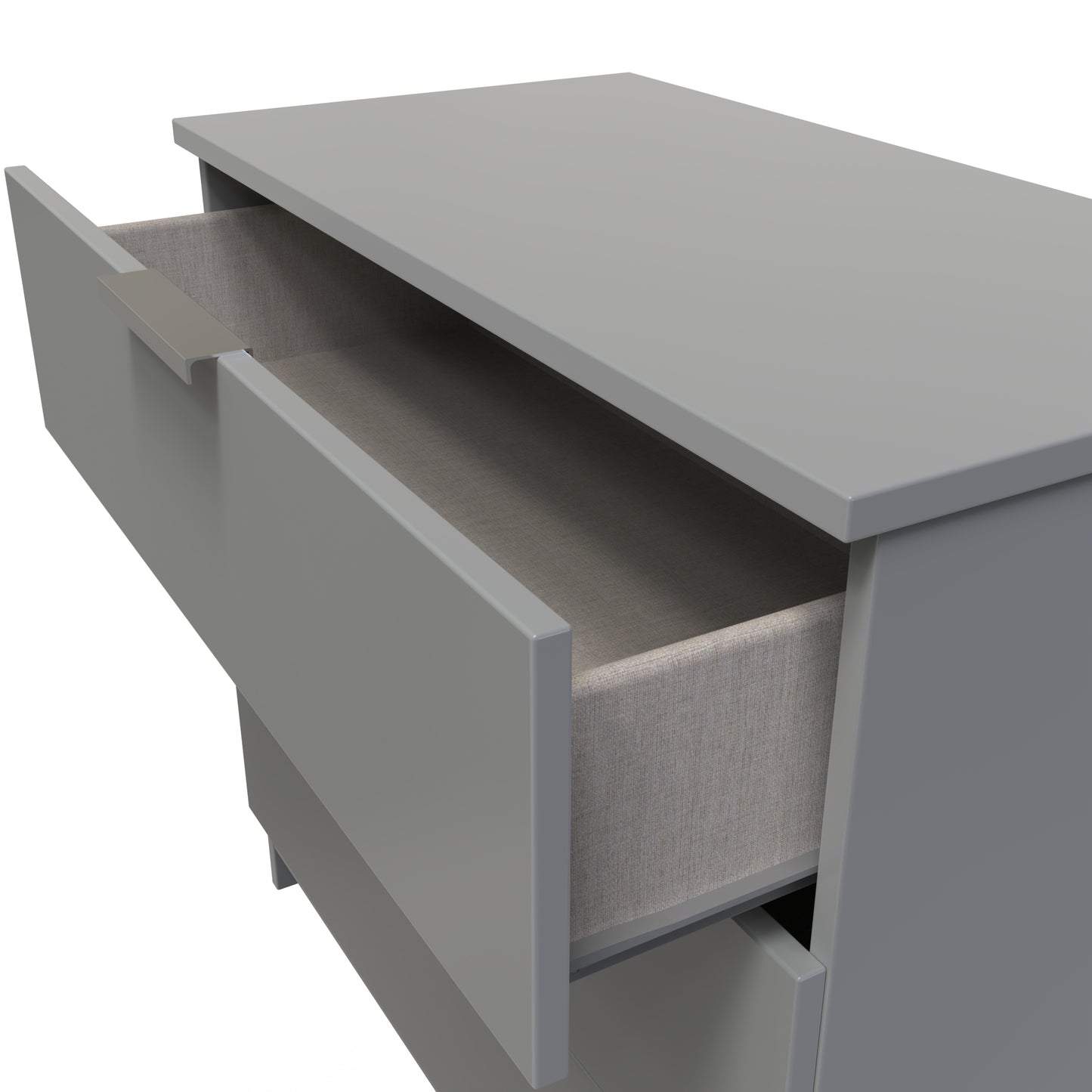 Plymouth Chest of Drawers Grey 3 Drawers 74cm