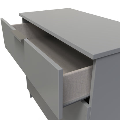 Plymouth Chest of Drawers Grey 3 Drawers 74cm