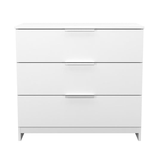 Plymouth Chest of Drawers White 3 Drawers 74cm