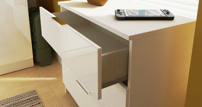 Plymouth Chest of Drawers White 3 Drawers 74cm