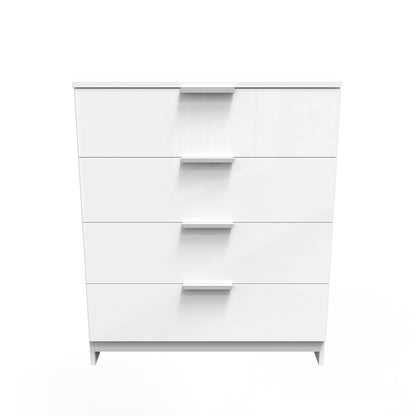 Plymouth Chest of Drawers White 4 Drawers 74cm
