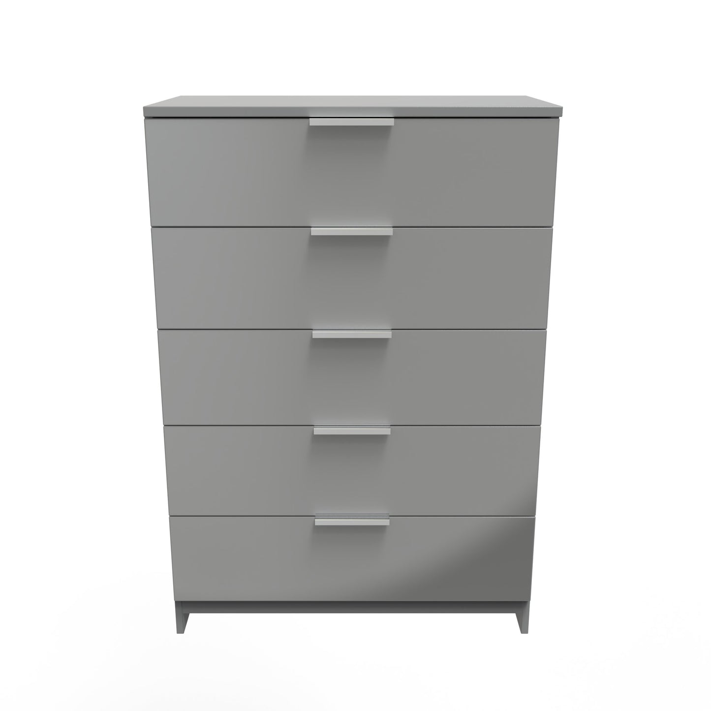 Plymouth Tall Chest of Drawers Grey 5 Drawers 74cm