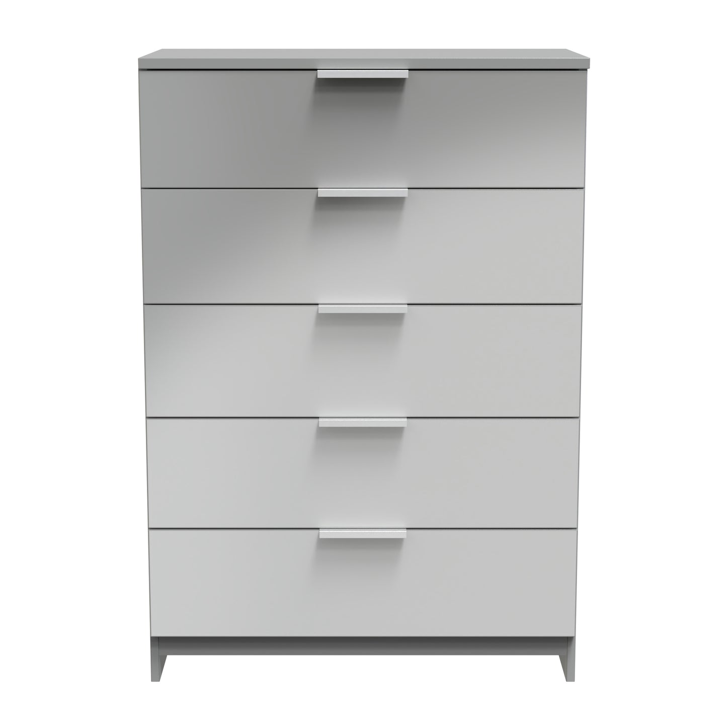 Plymouth Tall Chest of Drawers Grey 5 Drawers 74cm