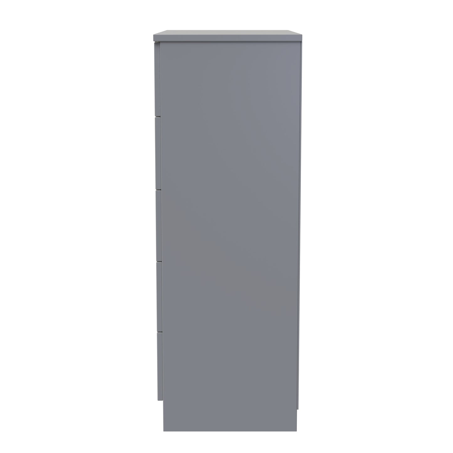 Plymouth Tall Chest of Drawers Grey 5 Drawers 74cm