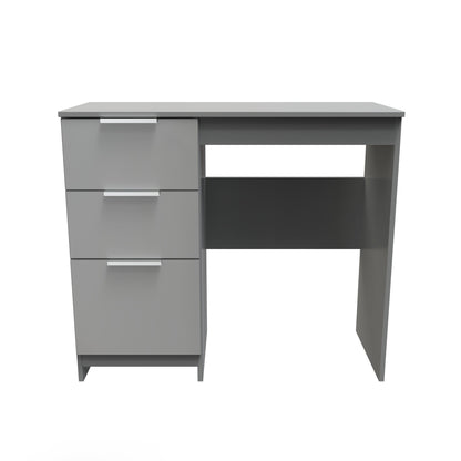 Plymouth Desk Grey 3 Drawers 90cm