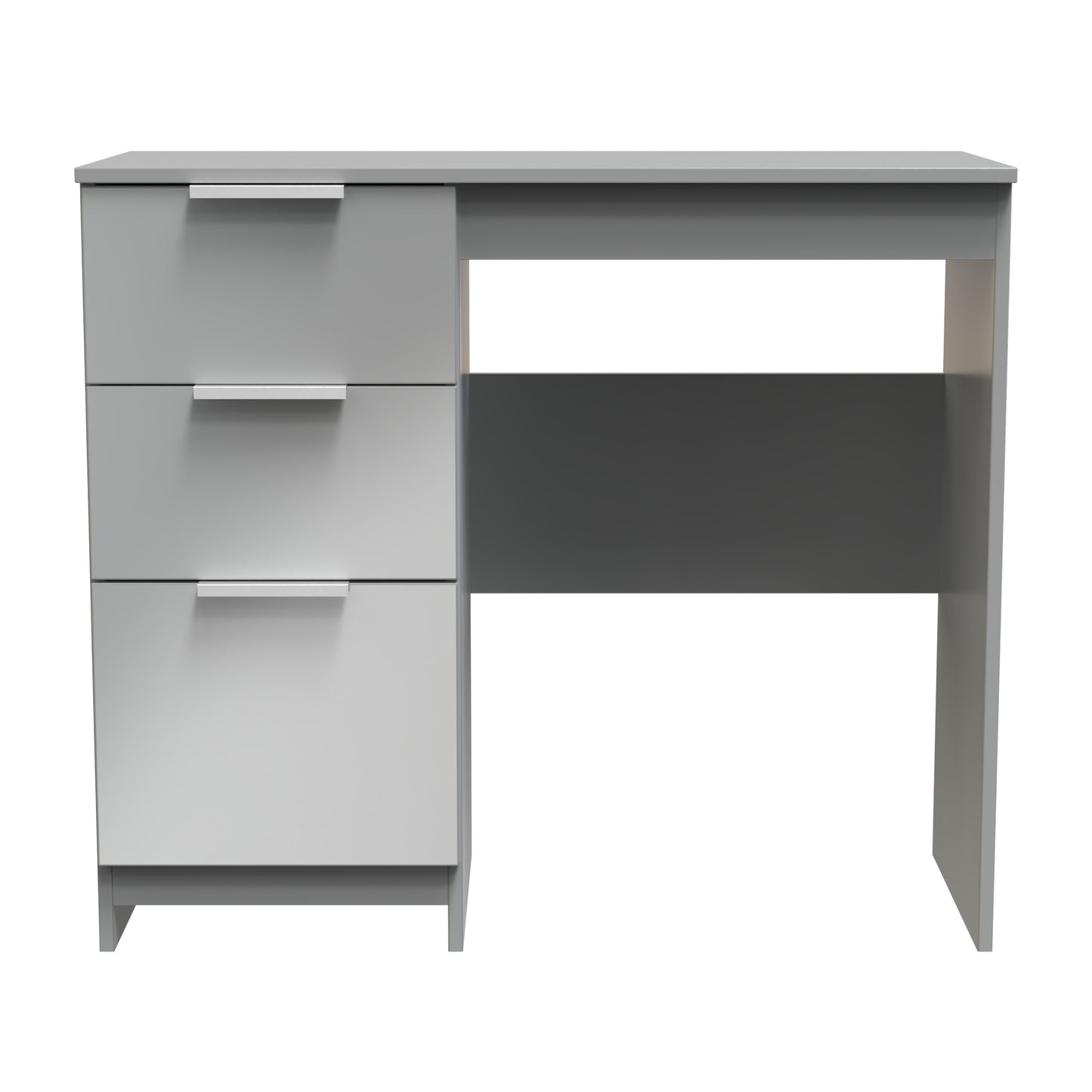 Plymouth Desk Grey 3 Drawers 90cm