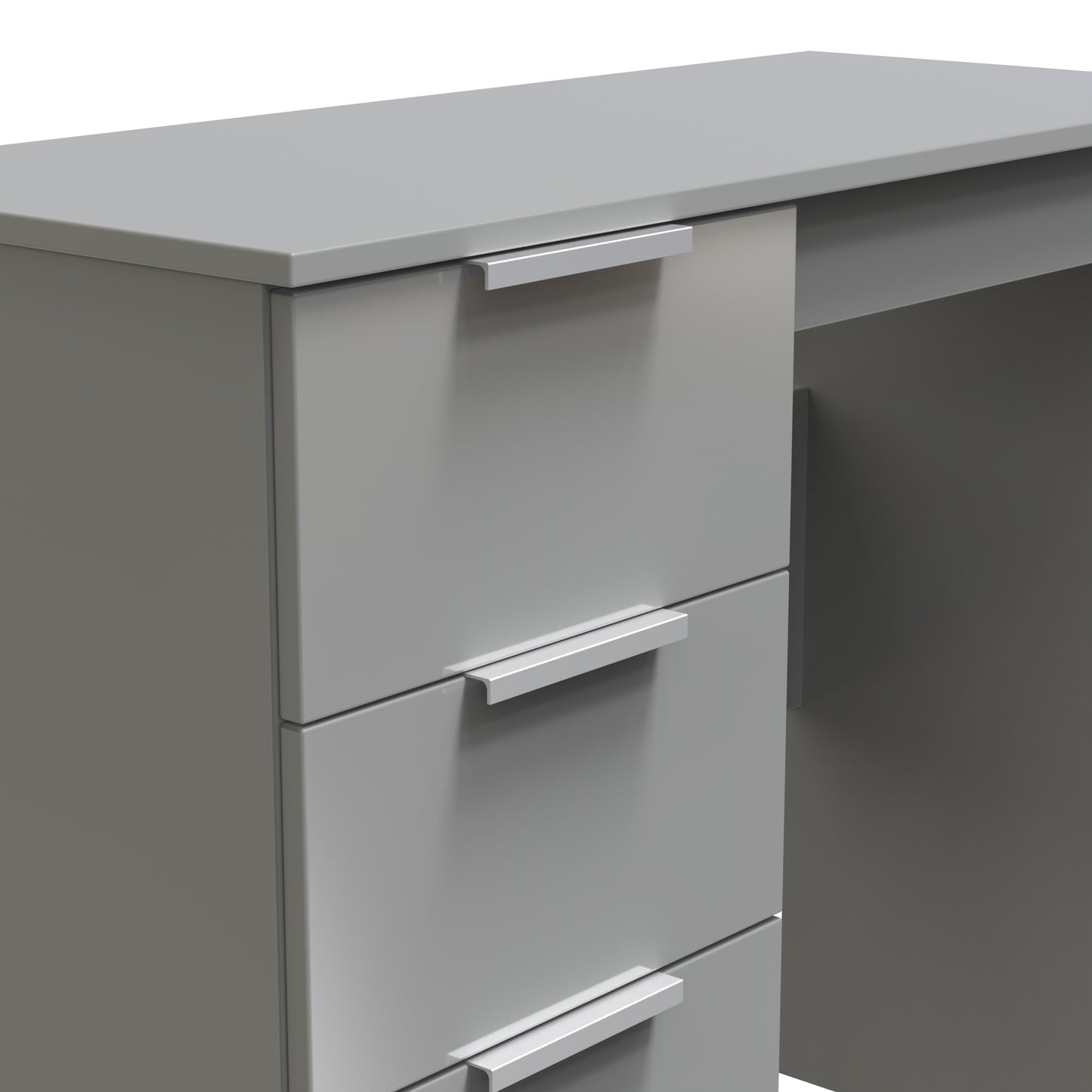 Plymouth Desk Grey 3 Drawers 90cm