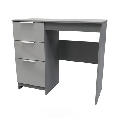 Plymouth Desk Grey 3 Drawers 90cm