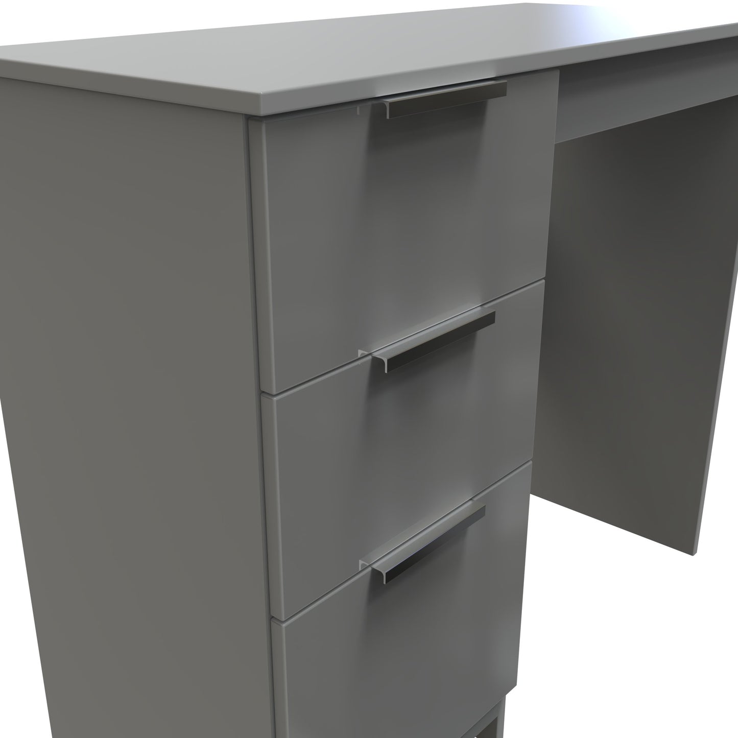 Plymouth Desk Grey 3 Drawers 90cm