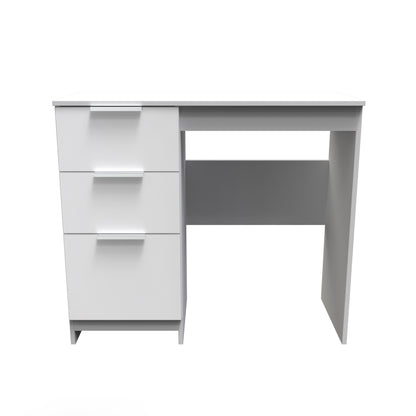 Plymouth Desk White 3 Drawers 90cm