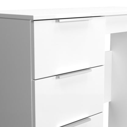 Plymouth Desk White 3 Drawers 90cm