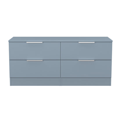Plymouth Large Chest of Drawers Light Blue 4 Drawers 110cm