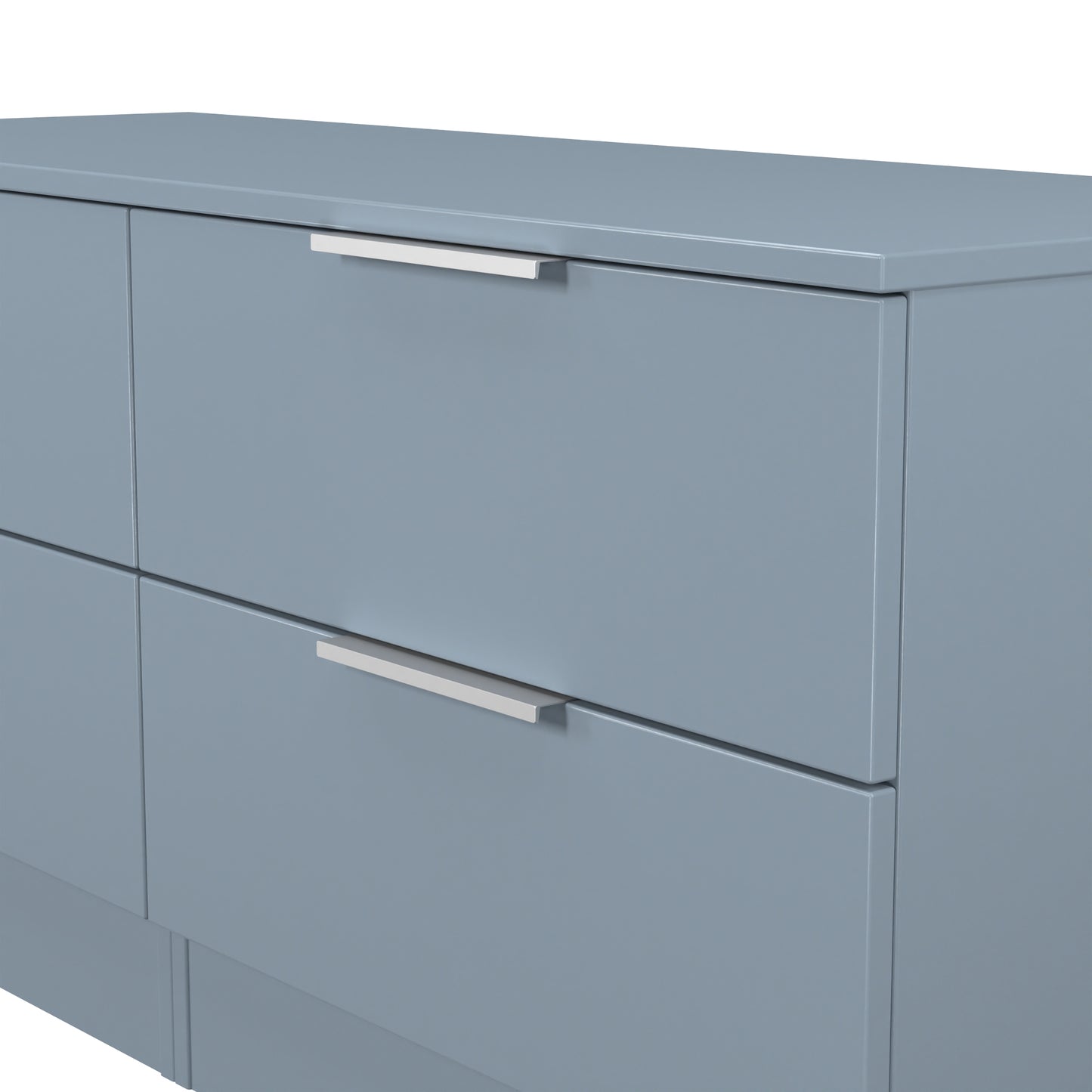 Plymouth Large Chest of Drawers Light Blue 4 Drawers 110cm