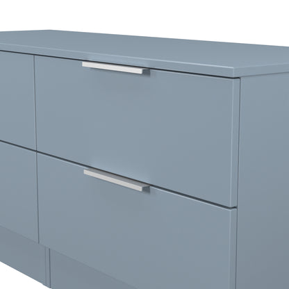 Plymouth Large Chest of Drawers Light Blue 4 Drawers 110cm