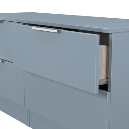 Plymouth Large Chest of Drawers Light Blue 4 Drawers 110cm