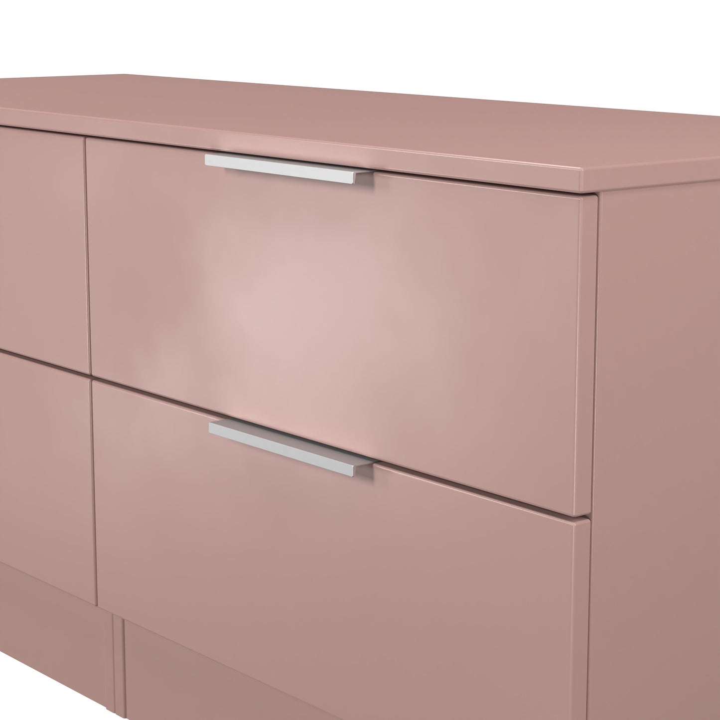 Plymouth Large Chest of Drawers Pink 4 Drawers 110cm