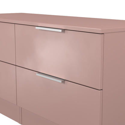 Plymouth Large Chest of Drawers Pink 4 Drawers 110cm