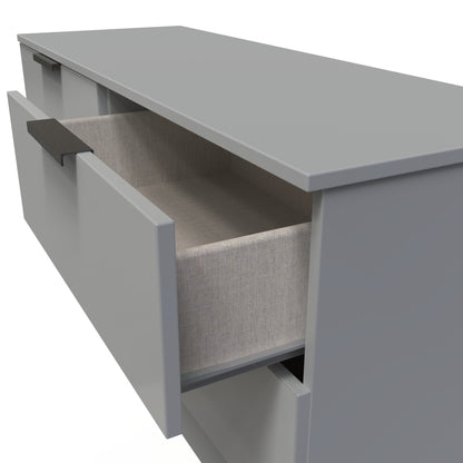 Plymouth Large Chest of Drawers Grey 4 Drawers 110cm