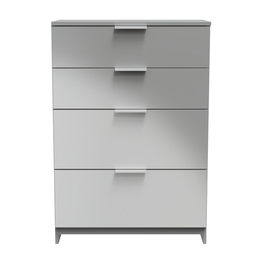 Plymouth Tall Chest of Drawers Grey 4 Drawers 74cm