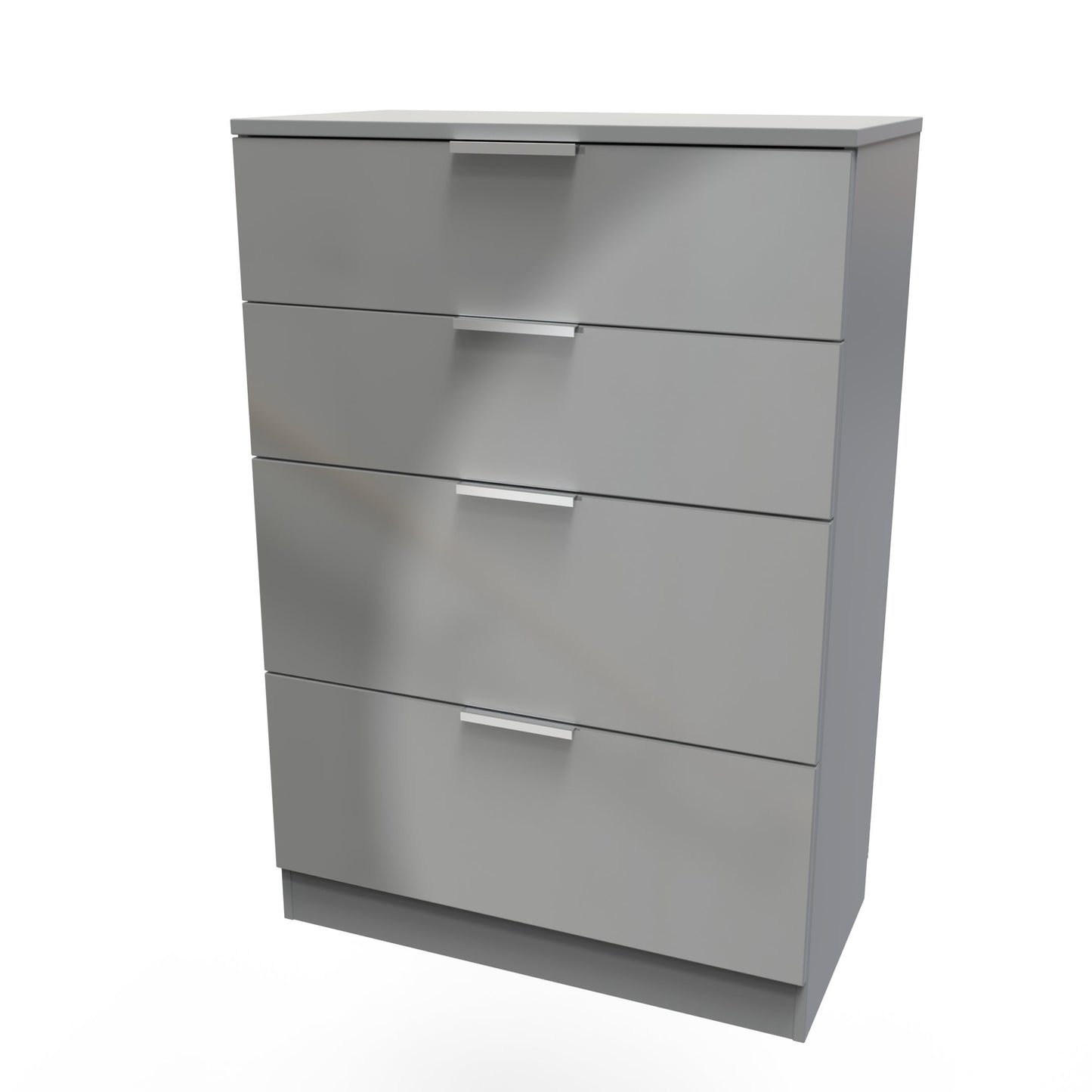 Plymouth Tall Chest of Drawers Grey 4 Drawers 74cm