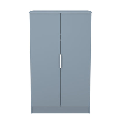 Plymouth Tall Wardrobe Light Blue 2 Doors 1 Shelf 74cm