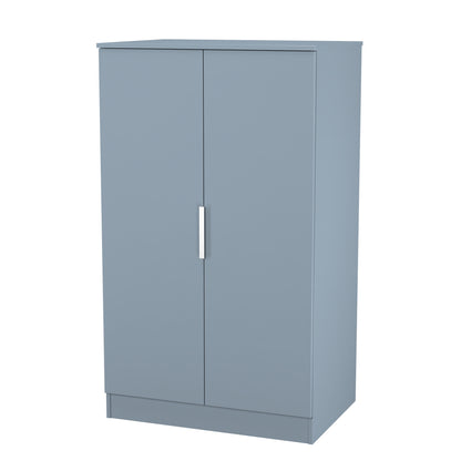 Plymouth Tall Wardrobe Light Blue 2 Doors 1 Shelf 74cm