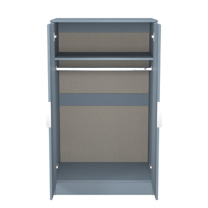 Plymouth Tall Wardrobe Light Blue 2 Doors 1 Shelf 74cm