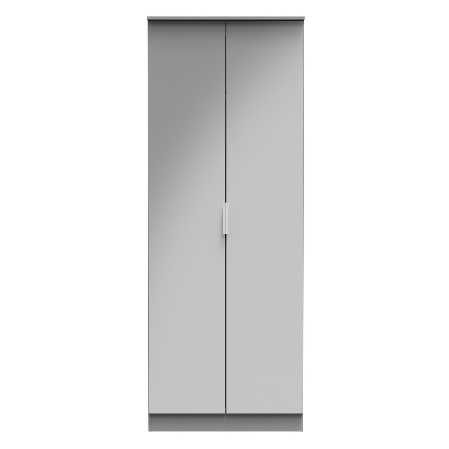 Plymouth Tall Wardrobe Grey 2 Doors 1 Shelf 74cm