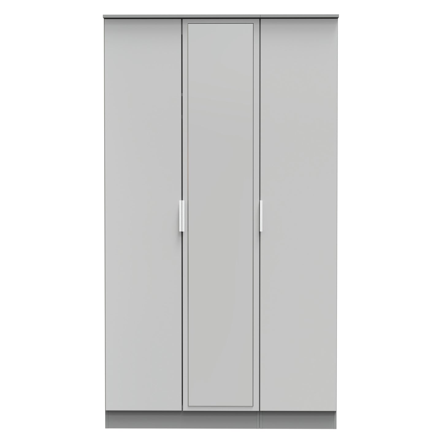 Plymouth Tall Mirror Wardrobe Grey 1 Shelf 111cm