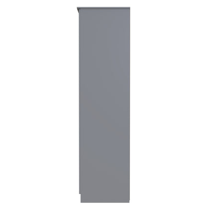 Plymouth Tall Mirror Wardrobe Grey 1 Shelf 111cm
