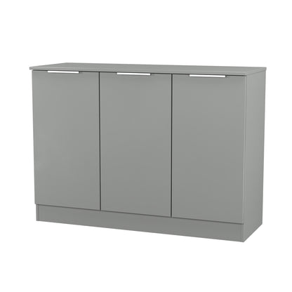 Plymouth Large Sideboard Grey 3 Doors 1 Shelf 110cm