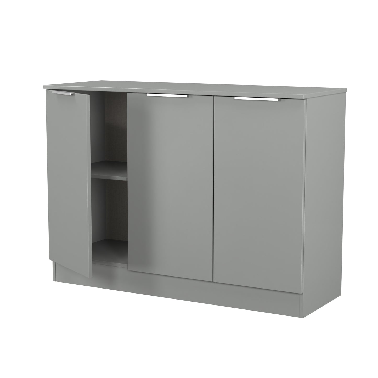 Plymouth Large Sideboard Grey 3 Doors 1 Shelf 110cm