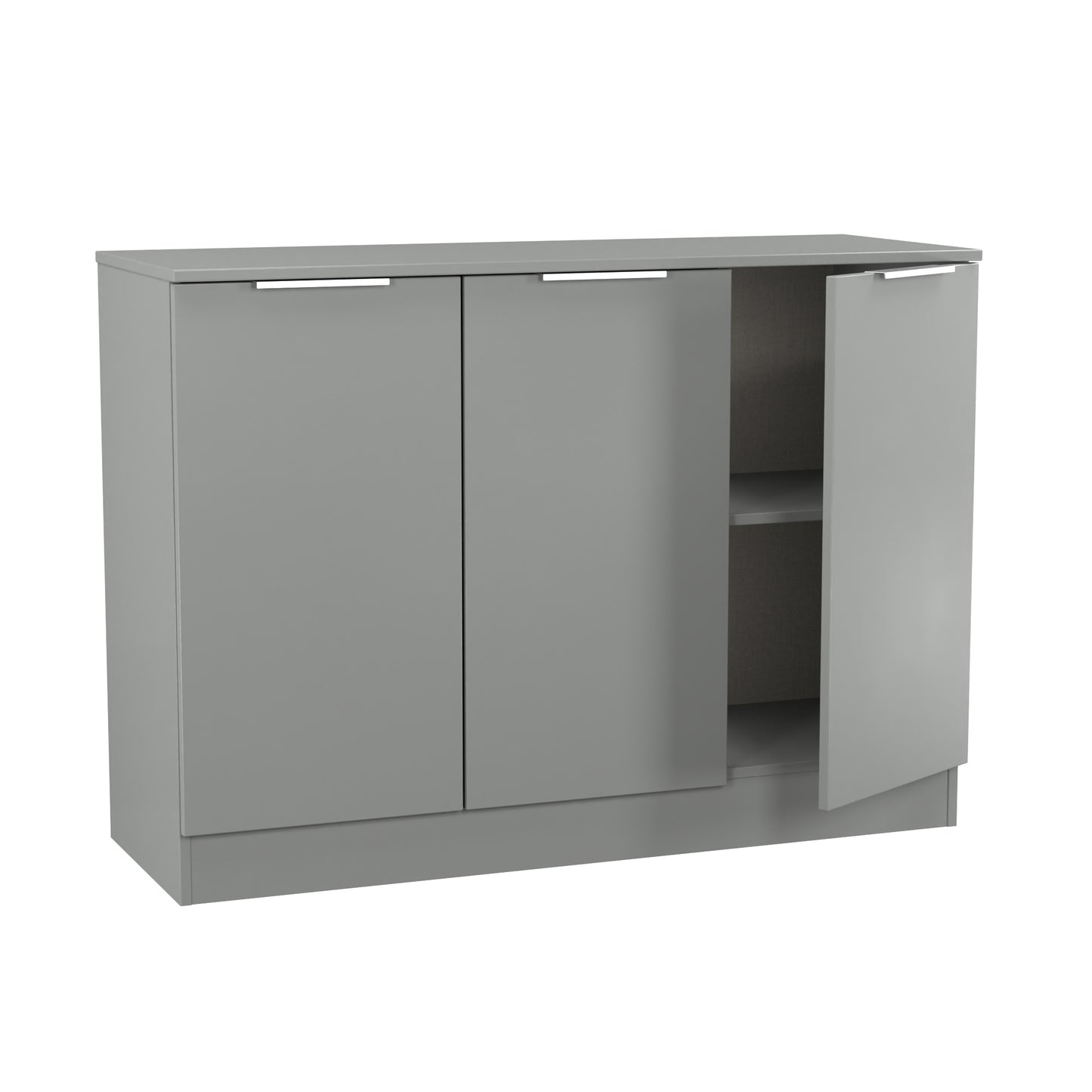 Plymouth Large Sideboard Grey 3 Doors 1 Shelf 110cm
