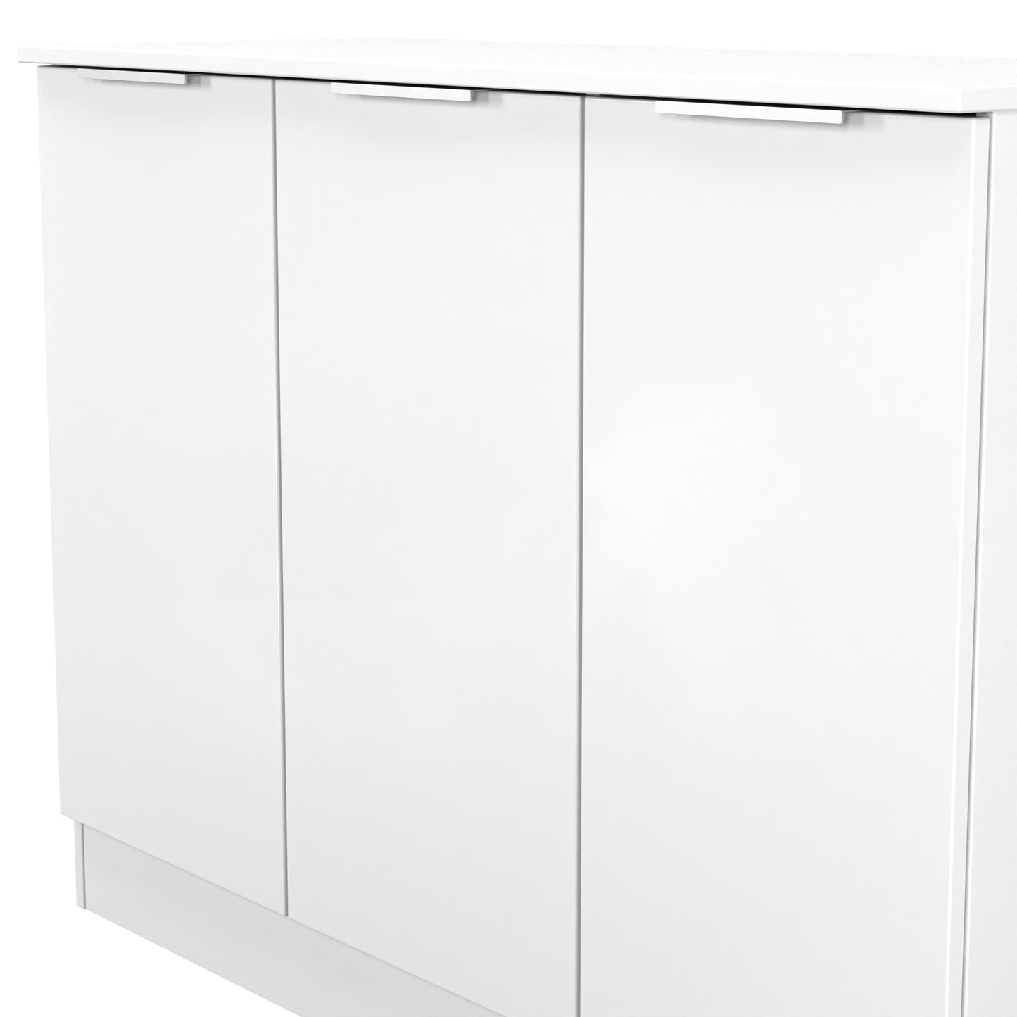 Plymouth Large Sideboard White 3 Doors 1 Shelf 110cm