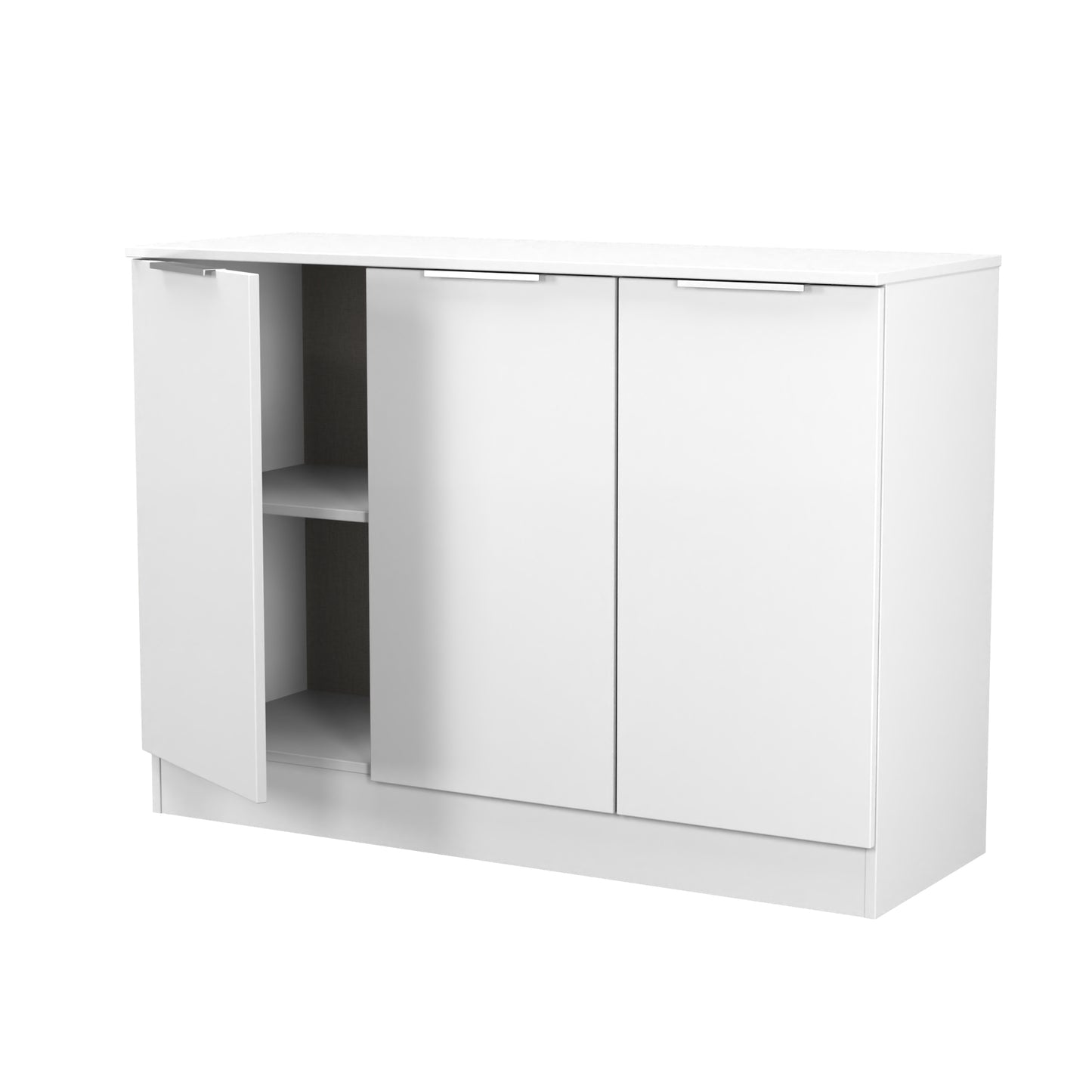 Plymouth Large Sideboard White 3 Doors 1 Shelf 110cm