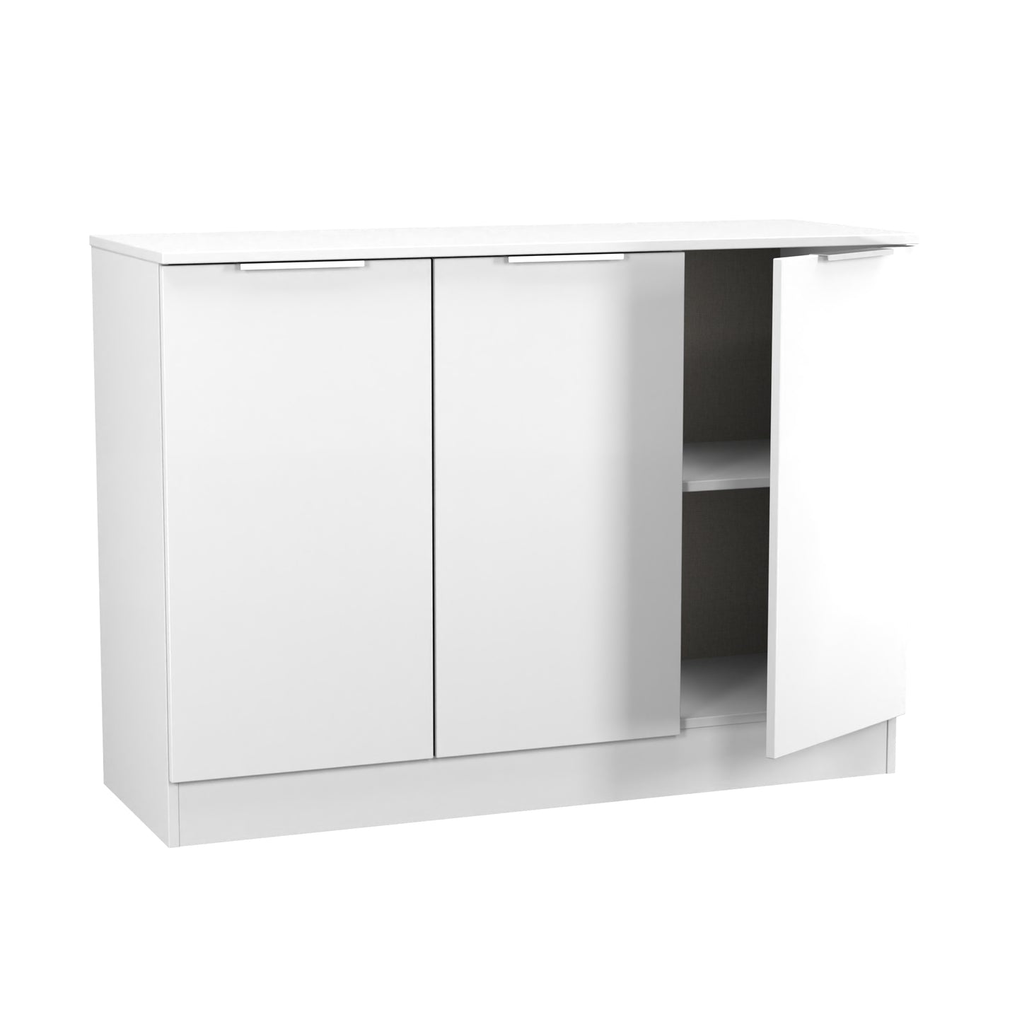 Plymouth Large Sideboard White 3 Doors 1 Shelf 110cm