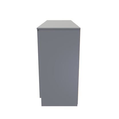 Plymouth Large Sideboard Grey 2 Doors 1 Shelf 3 Drawers 126cm