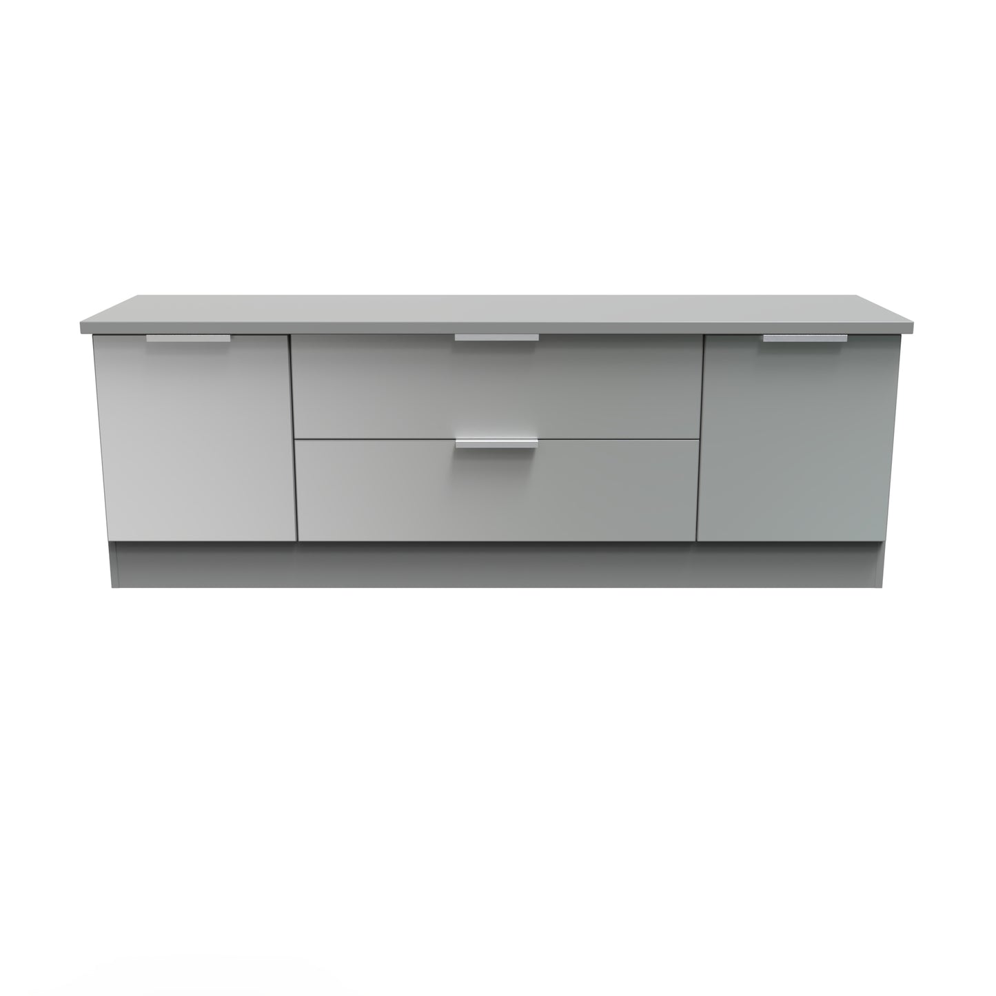 Plymouth TV Unit Grey 2 Drawers 2 Doors 144cm