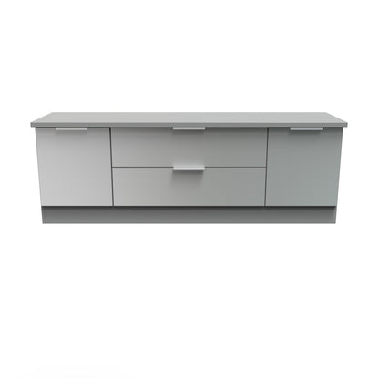 Plymouth TV Unit Grey 2 Drawers 2 Doors 144cm