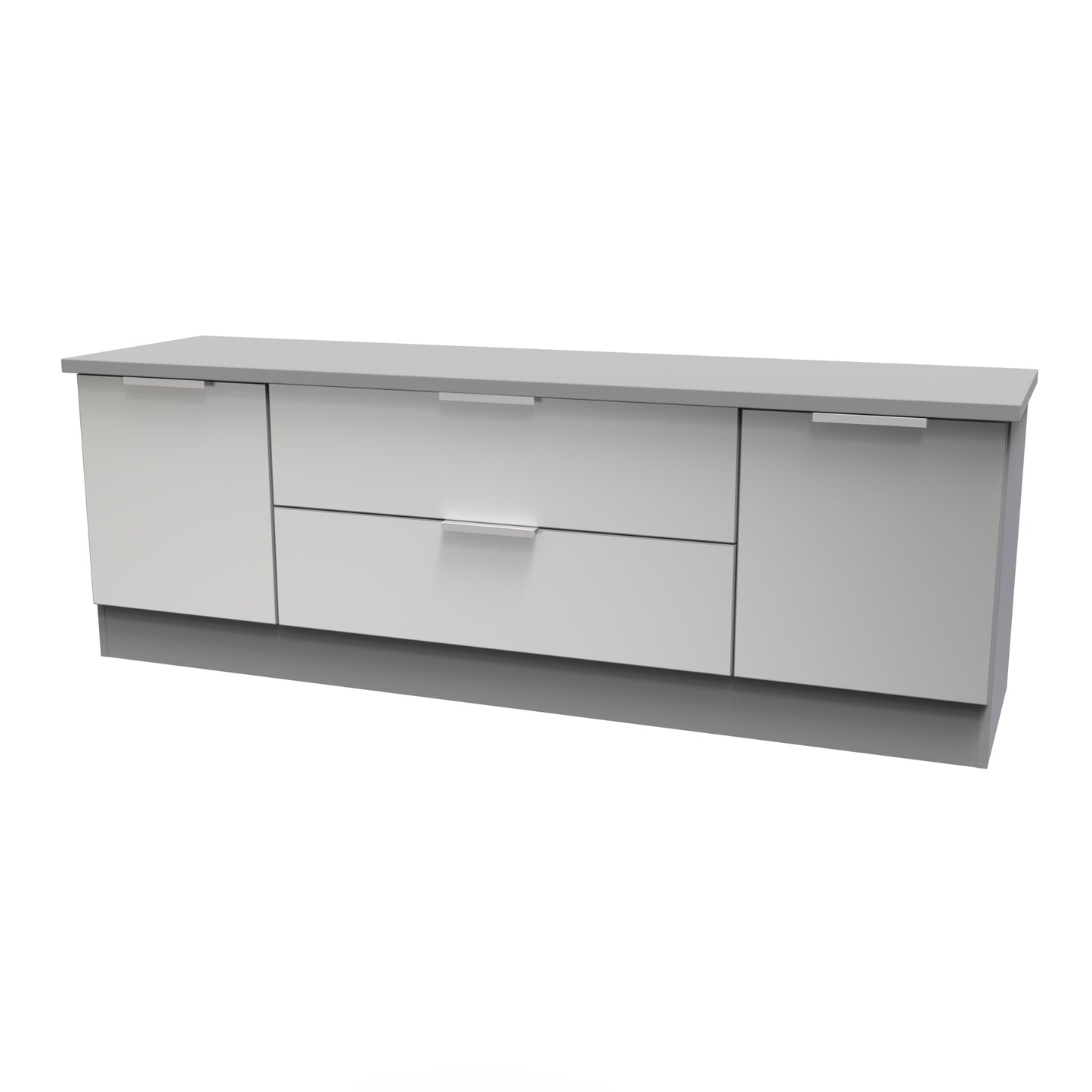 Plymouth TV Unit Grey 2 Drawers 2 Doors 144cm
