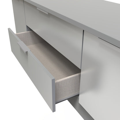 Plymouth TV Unit Grey 2 Drawers 2 Doors 144cm