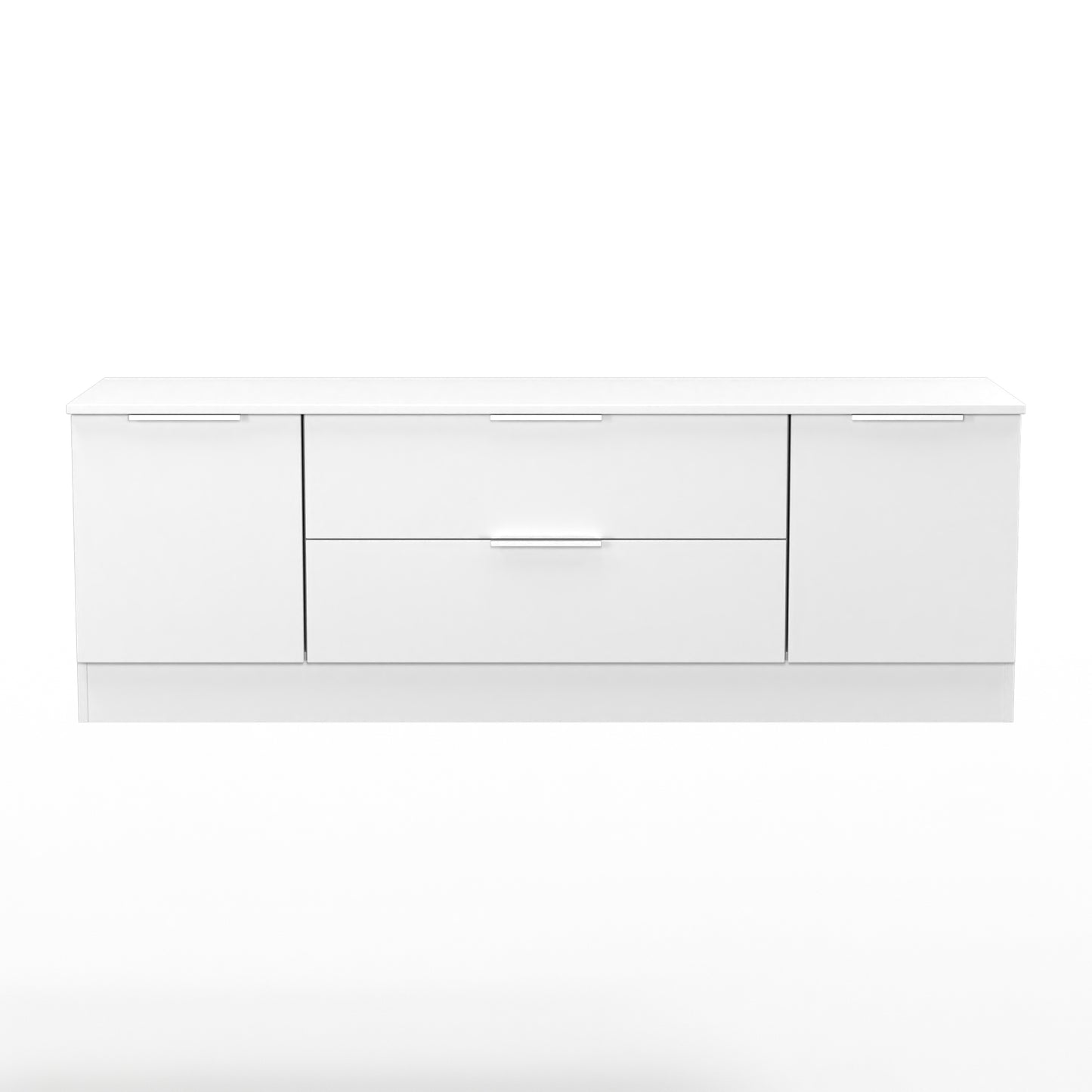 Plymouth TV Unit White 2 Drawers 2 Doors 144cm