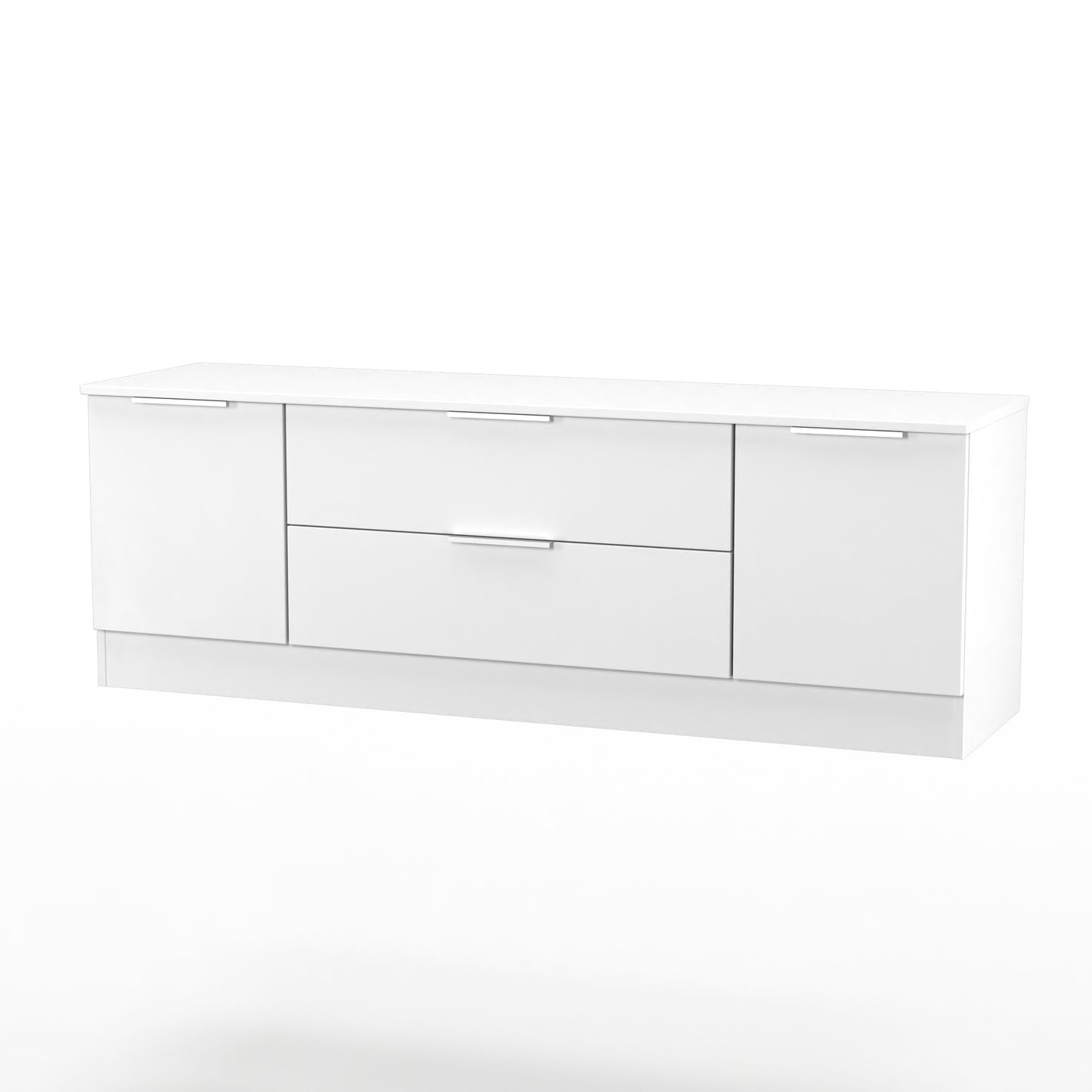 Plymouth TV Unit White 2 Drawers 2 Doors 144cm