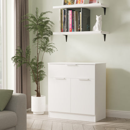 Plymouth Sideboard White 2 Doors 1 Drawer 74cm